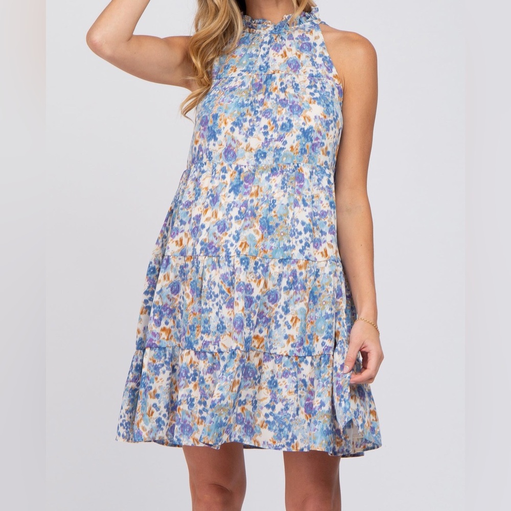 Floral Halter Neck Dress